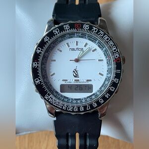 Rare Nautica Analog Alarm Chronograph Timepiece